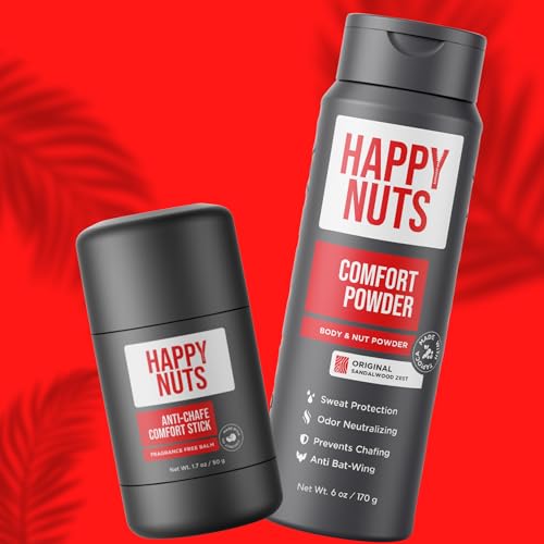 HAPPY NUTS Anti Chafing Deodorant Starter Pack - Comfort Stick an...