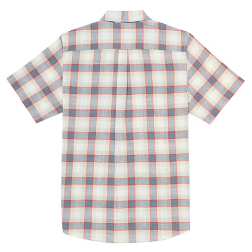Image of Dubinik Mens Short Sleeve Button Down Shirts Soft Breathable Summer Vintage Regular Fit Lightweight Men's Casual Shirt