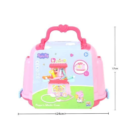 Image of GENIE'S TOY BUS Peppa Pig Doctor Play Toyset| Official Licensed Medical Kit with Stethoscope, Thermometer & Accessories | Pretend Play Toy for Girls & Boys | Ages (3+)