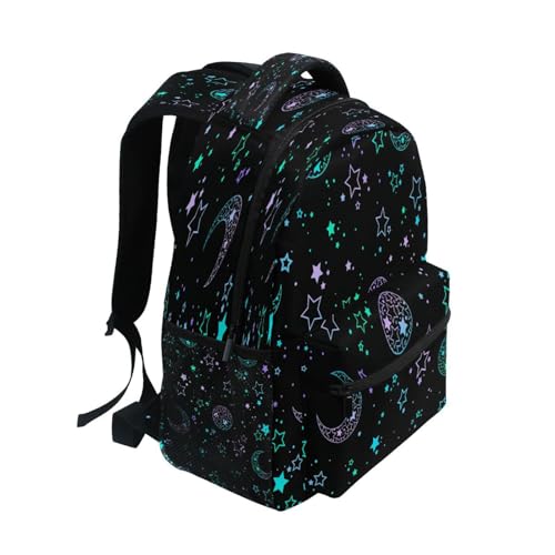 Backpack School Bookbag Travel Bag Star Moon Sun for Girls Boys Teen2