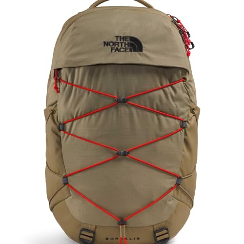 Image of The North Face Borealis Commuter Laptop Backpack - Water Repellent, Laptop Sleeve, Large Main Compartment, Cedar /Lava Red, One Size