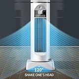 Air Conditioner Fan | Cool Air Fan Tower Air Conditioner,6 Speeds Quiet Oscillating Bladeless Cooler with Remote for Bedroom Living Room Office RV - Image 7