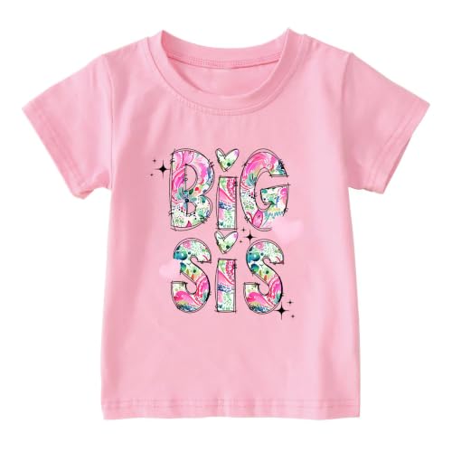 Image of Big Sister Shirt for Toddler Baby Girl Outfits Big Sis Announcement T-Shirt Gifts