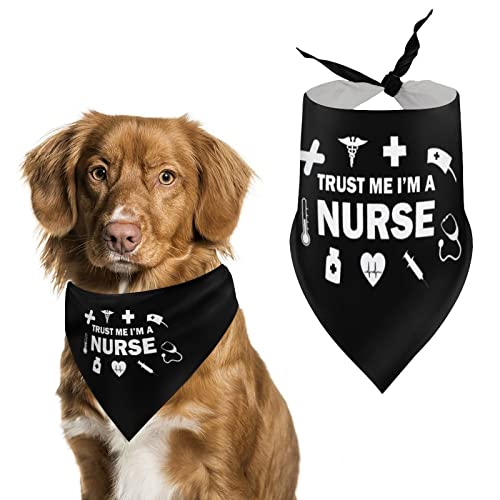Trust Me I'm A Nurse Lovely Dog Bandanas Pattern Triangle Pet Scarf Washable Dog Bibs Neckerchief
