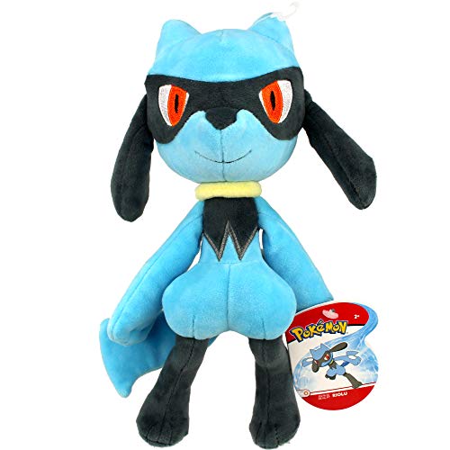Lively Moments Pokemon Plüschtier/Kuscheltier/Stofftier Riolu ca. 20 cm mit Grußkarte Weihnachtspikachu – Bild 3
