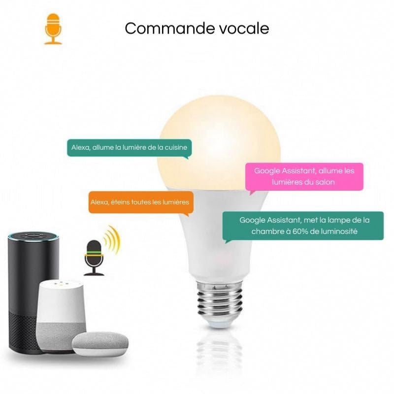 Silamp - Bombilla LED conectada WiFi E27 9W RGBW A60 (paquete de 5)