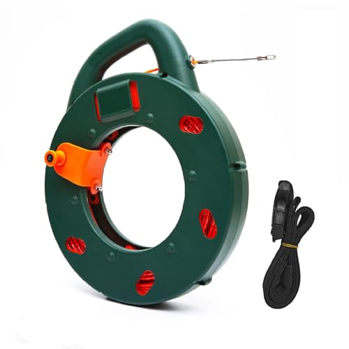 Fish Tape Wire Puller Cable Pulling Kit Wire Puller Cable Fish Tape Rod with Storage Box 4.2mm 50M Orange Rod