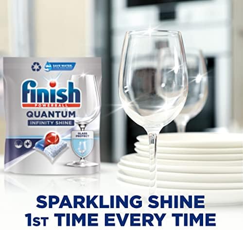 Finish Quantum Infinity Shine Dishwasher Tablets bulk | Scent : REGULAR | Size: Total 100 Dishwasher Tabs |For Deep Clean and Sparkling Shine