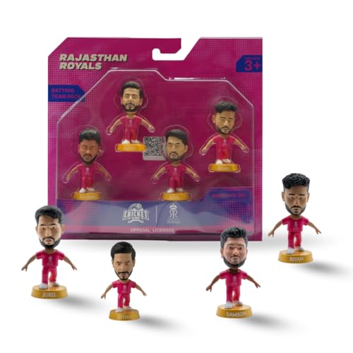 Image of Action Figure, IPL Edition, Rajasthan Royals Team Pack | 360 Rotatable Head, Cricket Player, For Fans & Collectors