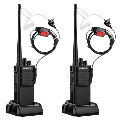 Retevis RT29G (RT29 2.0 Upgraded) GMRS Construction Walkie Talkies IP67 Waterproof Two-Way Business Radio with Earpiece Long Range 3200mAh Heavy Duty 2 Way Radio for Outdoor Off-Grid (2 Pack)