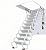 Motorized Attic Ladder Retractable Loft Access Ladder, 12 Steps Pull Down Stairs, 660lb Capacity Ceiling Mounted Folding with Rod, Ideal for Attics,and High Ceilings (White)