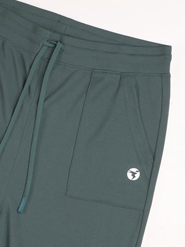 Image of TECHNOSPORT Women's Straight Fit Solid Textured Sports Cargo Pants with Technocool+, Quick Dry for Gym, Sports and Regular Use