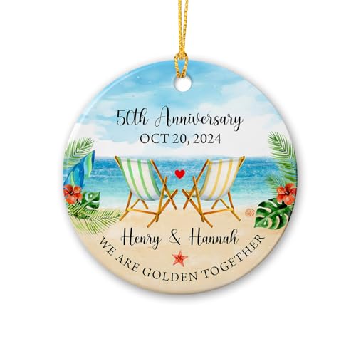 Cenluxy CEORN-11CENL014-DS20 Personalized Wedding Anniversary Ornament Christmas cover