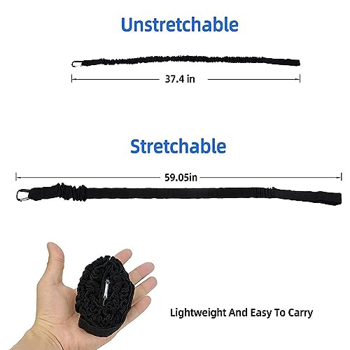 BENBEN Coleira de remo de caiaque pacote com 2 tiras elásticas para coleira segura 1,5 a 7 pés para