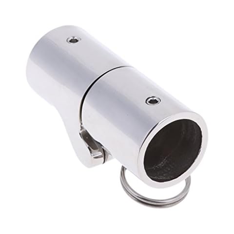 VIGORWORK 316 Marine Stainless Steel 1" Boat Rail Fittings - Folding Swivel Tube Pipe Connector Joint - Pole Railing Mast Canopy Cover
