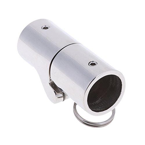 VIGORWORK 316 Marine Stainless Steel 1" Boat Rail Fittings - Folding Swivel Tube Pipe Connector Joint - Pole Railing Mast Canopy