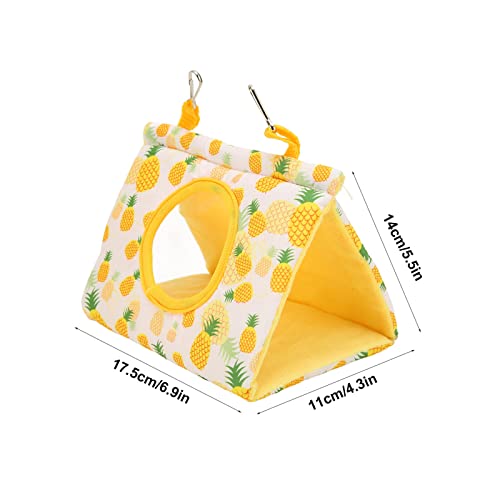 Image of Zerodis Parrot Hammock, Birds Hammock Hut Bird Bed House Tent Budgie Shed Hanging Snuggle Cave Nest for Lovebirds Cockatiels