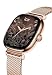 ICE-WATCH – Ice smart 2.0 Rose-Gold Milanese – Quadratische Smartwatch in Roségold für Damen mit Edelstahlarmband – 025233 (1,70 Zoll)