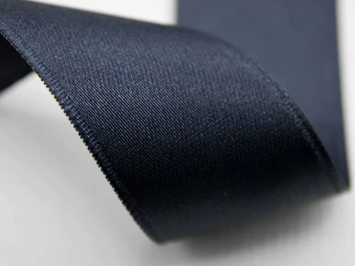Furlanis - Nastro Doppio Raso, Tessuto Italiano - Blu Notte, 25 mm x 25 m