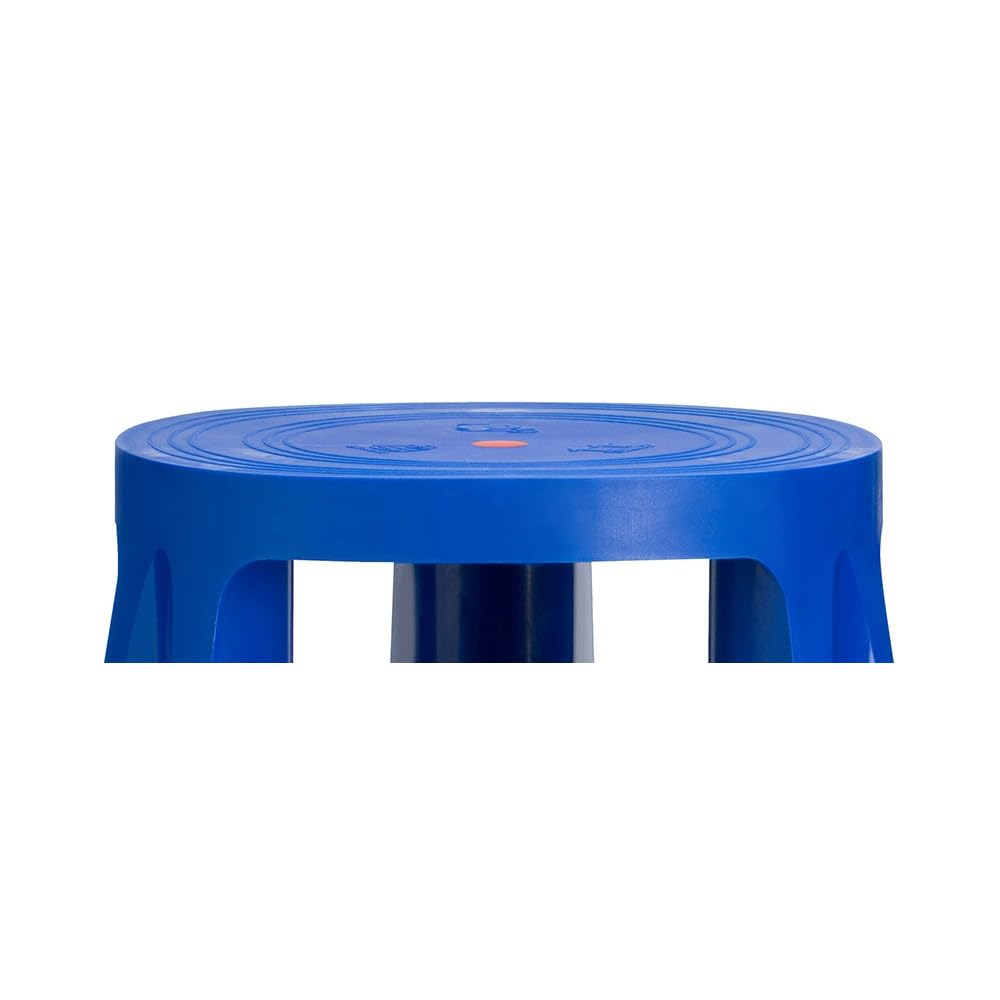 IVOL Sgabello stabile – piede elefante – plastica – altezza 41 cm – portata 150 kg (blu)