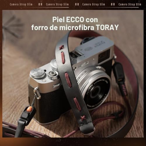 Correa para cámara Slim PGYTECH de cuero retro ajustable con liberación rápida de 820 a 1360mm 2