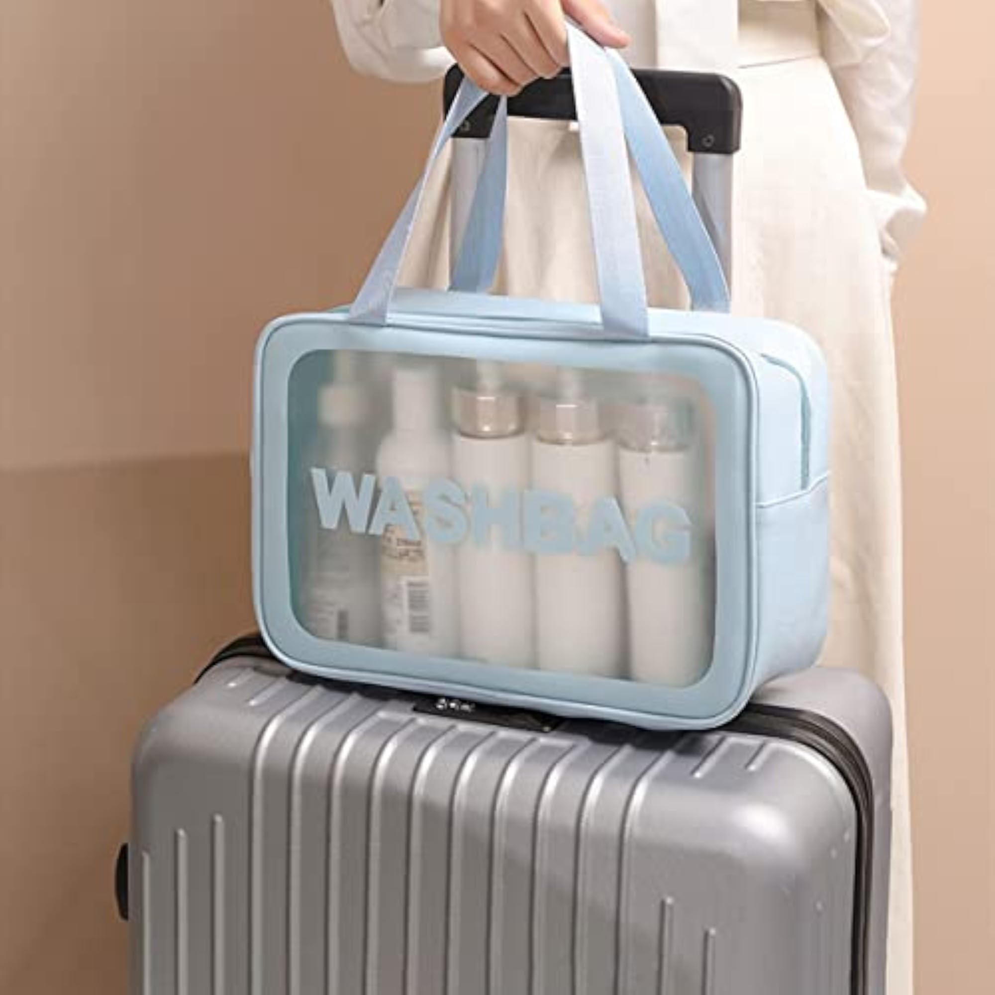 Travel Kit Toiletry Bag Pouch with Handle, Large Capacity
