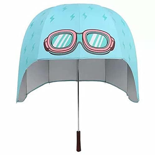 ™ Helmet Shape Kids Umbrella, Blue Sun Shade Helmet Umbrella for Children, Umbrella for Boys and Girls,Big Cute Sun Umbrella Rain Women Girl Kids UV Dual-purpose Long Handle Helmet Umbrella-image-24
