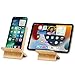 Produktbild Bambus Handy Halterung Schreibtisch mit Loch, Abnehmbarer Holz Handyhalter Tisch Handy Ständer Tablet Halter Smartphone Ständer für iPhone, iPad und Alle Handys