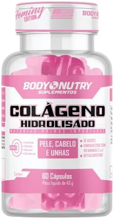 Colageno Hidrolisado Premium 60 Cápsulas Pele Cabelos Unhas Prote...