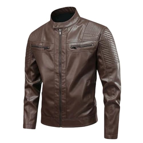 Veste de motard homme en simili cuir pour vos sorties décontractées en ville et balades le week-end