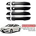Door Handle Cover Trim Compatible With 10th Gen Honda Civic Sedan Hatchback Coupe Type R 2016 2017 2018 2019 2020 2021 Exterior Door Handles with smart Entry keyhole Matte Black Car Decoration