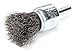 Weiler 3/4" Crimped Wire End Brush, 1/4" Shank, 0.010" Wire Dia, 3/8" Bristle Trim Length