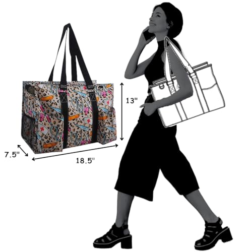 Image of NGIL Sport Themed Prints Large Travel Caddy Organizer Tote Bag