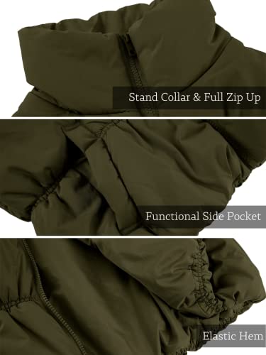 Image of SySea Women's Crop Puffer Vest Winter Zip Up Lightweight Sleeveless Warm Outerwear Padded Coat