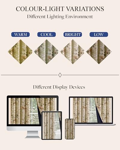 Image of Cloth Fusion Printed 100% Blackout Door Curtains 7 Feet Long Set of 2