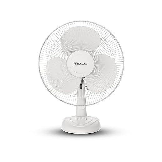 Bajaj Frore Neo Table Fan 400 MM | Table Fans For Home & Office | Aerodynamically Balanced Blades | 100% Copper Motor | High Air Delivery | 3-Speed Control | 2-Yrs Warranty 【White】