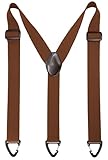 ZEAIFROOG Brown Belt Loop Suspenders for Men Heavy Duty. Men's Suspenders for Jeans or Pants Liked by seniors and boys