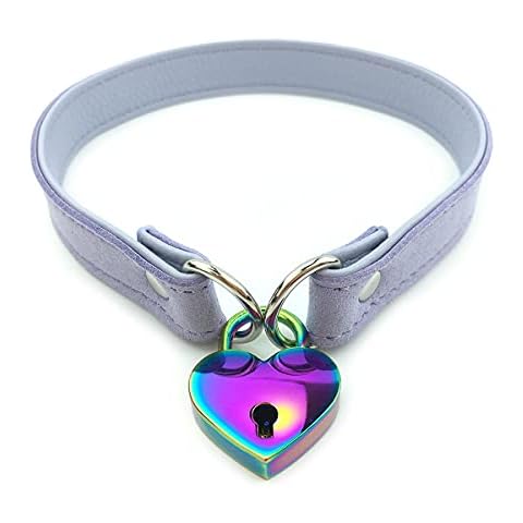 Destiny Love Padlock Choker Collar Necklace with Lock and Key for Women and Men (C, 14) Cover