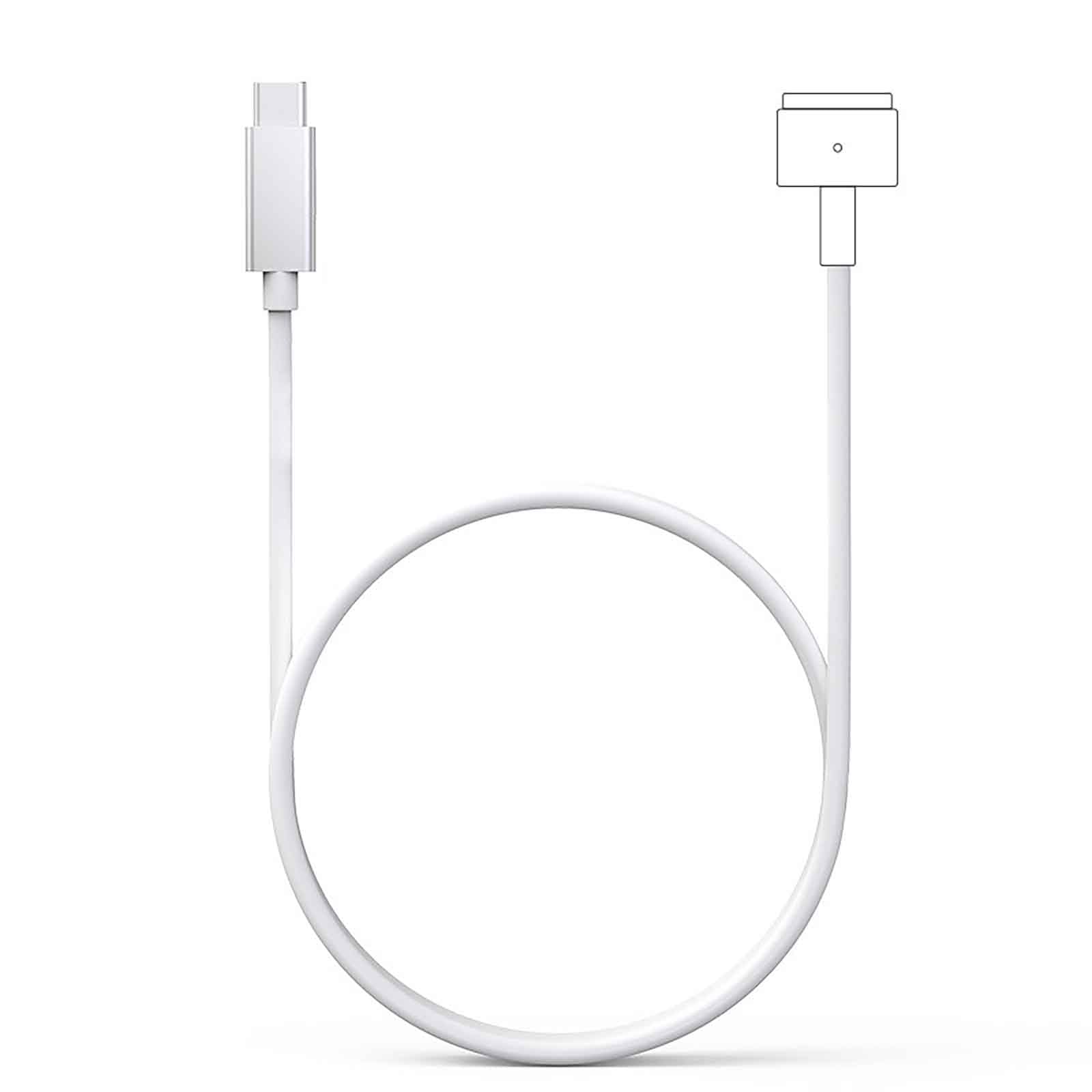 Sisyphy USB C Magsafe2 Compatible Magnetic Charging Cable 3.3 ft (1 m), MacBook Air Pro T-Tip Compatible Converter PD Charger [PD60W 61W Max 65W] (Compatible with 2012-2015 Models, Not for 2016 and