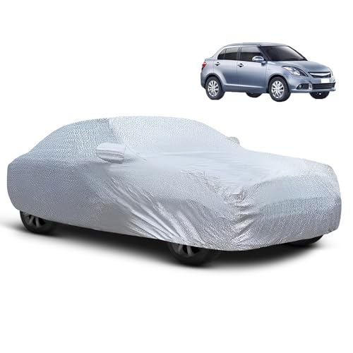Image of Autofy Car Cover Waterproof SilverShield for Maruti Suzuki Swift Dzire [Year 2017 Onwards] - Swift Dzire Car Cover Dust & UV Protection Swift Dzire Car Body Cover with Mirror Pocket Cotton Lining