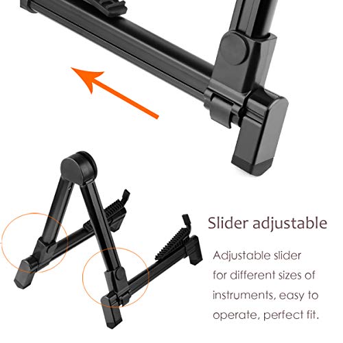 Guitar Stand, Randon Folding A-Frame Aluminum Stand for Acoustic and Electric Guitars (8.6-11.8910.8-14in, Black) …