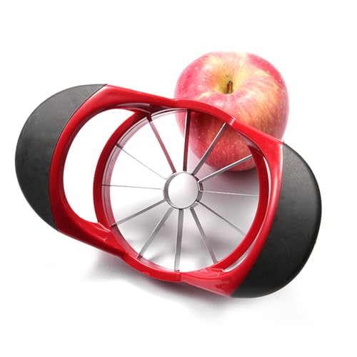 Apple Corer and Slicer Stainless Steel Slicer for Fruits Apple Divider Wedger Ergonomic Rubber Grip Handle with 12 Sharp Blades for Home Kitchen Fruit Cutter Remover