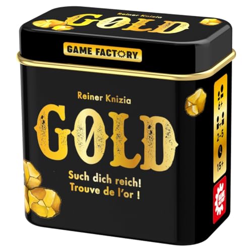 Game Factory 646252 Gold, Mini-Kartenspiel in handlicher Metalldose, ab 6 Jahren, ideal als Reisespiel oder Geschenk, für 2 bis 5 Spieler – Ansicht 5