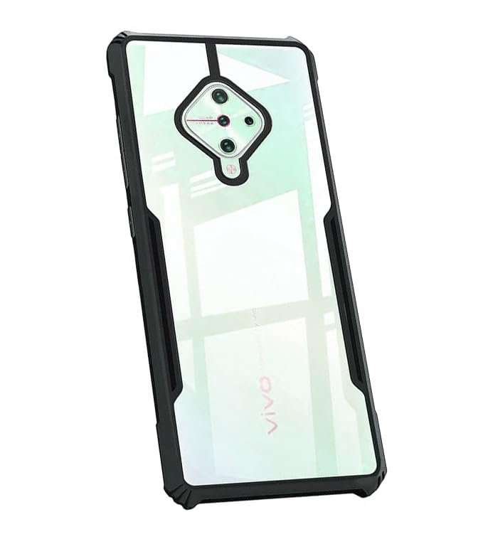 Coberta Polycarbonate Back Cover For Vivo S1 Pro Back Cover Case - Black Transparent (B0CGDQ6VL1) Amazon Price History, Amazon Price Tracker