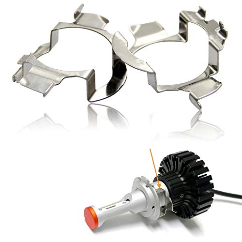 Xotic Tech 2pcs H7 Light Bulbs Holder Adapter Retainers Compatible with Mercedes-Benz or Audi or BMW or Volkswagen etc