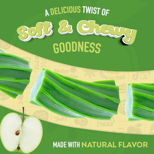 Wiley Wallaby Licorice 10 Ounce Classic Gourmet Soft & Chewy Australian Green Apple Licorice Candy Twists, 1 Pack