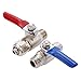 Ball Valve Hot And Cold Water Stop 1/4'' BSP Male Thread to 1/4'' 3/8'' PE Pipe Metal Ball Valve Inlet Control Switch for RO Water Filter Purifier Fitting Parts (Color : A)