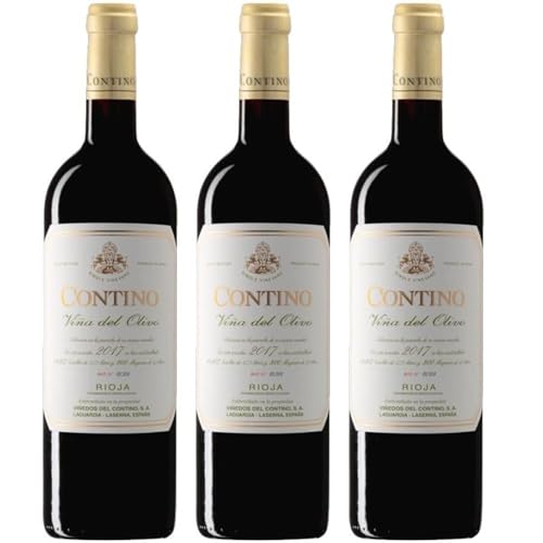 Contino Viña del Olivo, vino tinto que combina Tempranillo y Graciano para ofrecer un perfil fresco, estructurado y elegante, ideal para maridajes variados | 3 botellas