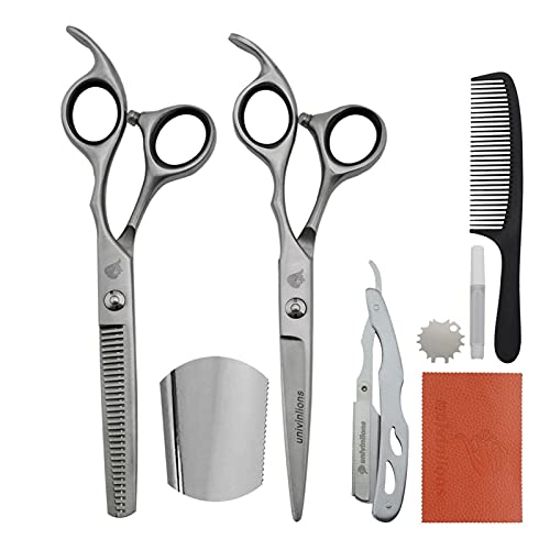 Ciseaux coiffure micro-dentelés 6 pouces pour éviter le glissement des cheveux