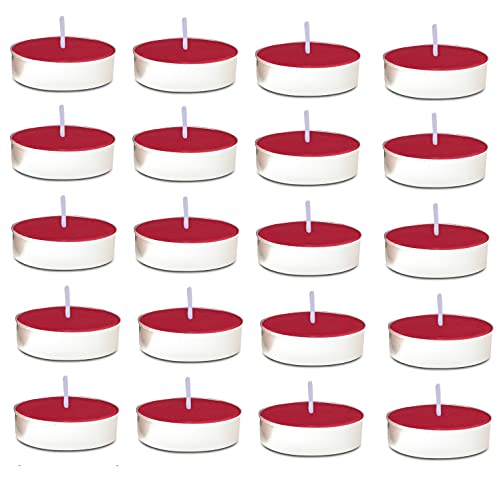 Image of AuraDecor Scented Tealight Candles, Pure Wax 20 Pcs (English Rose)